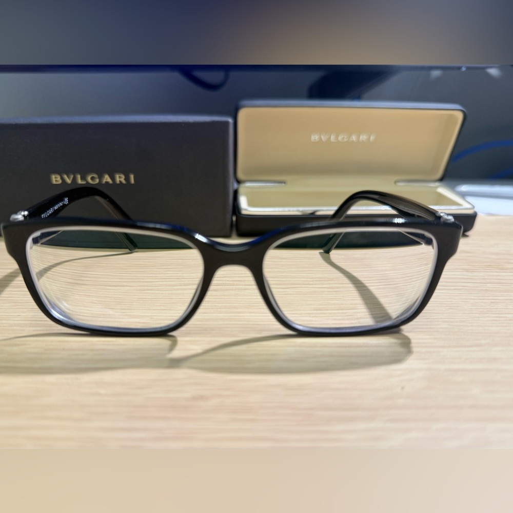 Bulgari Black Rectangular Eyeglass Frames - image 7